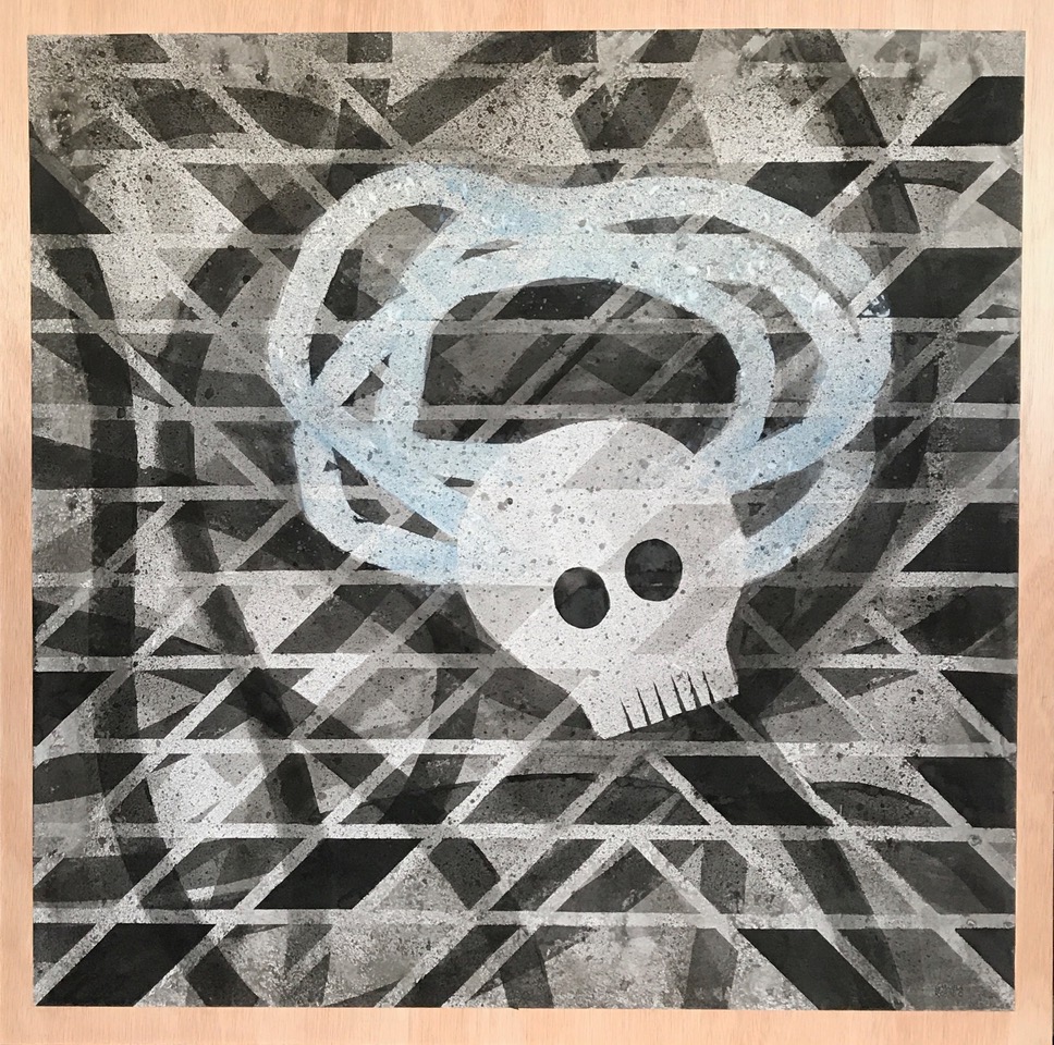 Santísimo.Tints:papel.130x130cm.GRosado