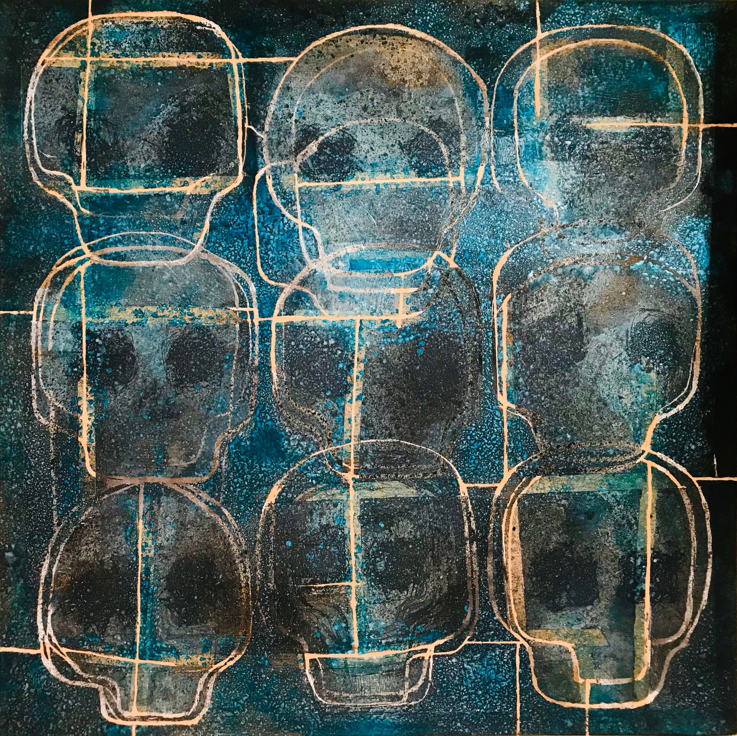 Tzomplatli II Mixta7madera 60 x 60 cm 2019